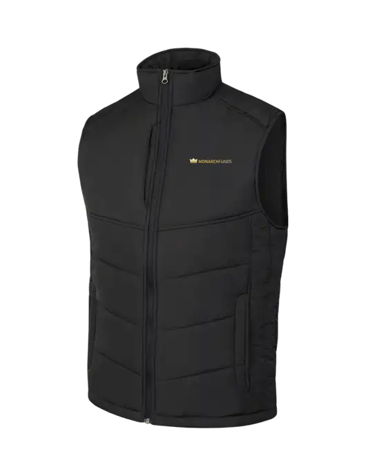 Black/Black Puffy Vest w/Monarch Funds Logo