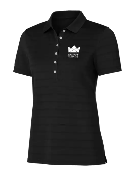 Callaway Womens Black Ventilated Polo w/Kingsview Partners Logo