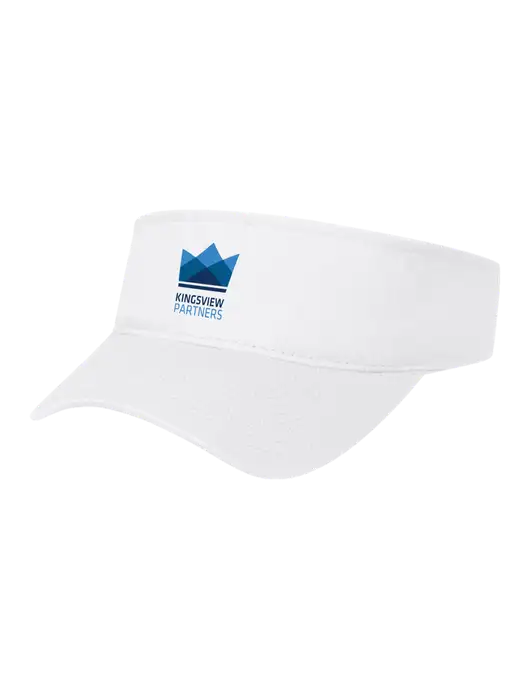 White Cap Visor w/Kingsview Partners Logo