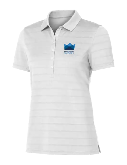 Callaway Womens Bright White Ventilated Polo w/Kingsview Partners Logo