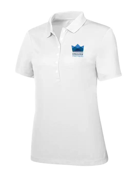 Callaway Womens Ottoman Bright White Polo w/Kingsview Partners Logo