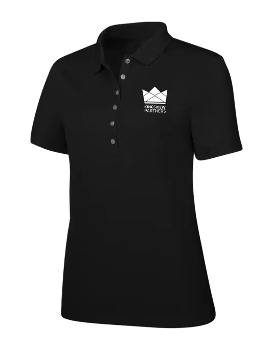 Callaway Womens Ottoman Black Polo w/Kingsview Partners Logo