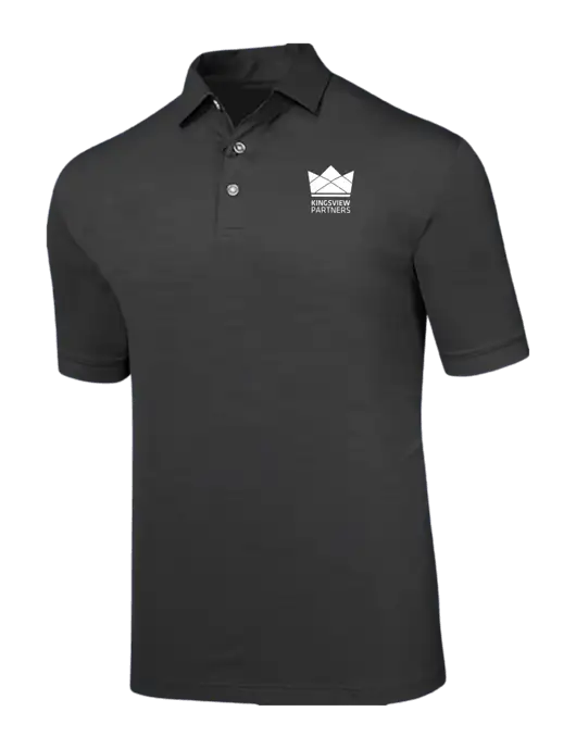 Callaway Black Fashion Tonal Polo w/Kingsview Partners Logo