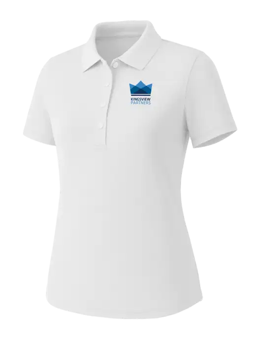 Callaway Womens Core Bright White Performance Polo w/Kingsview Partners Logo