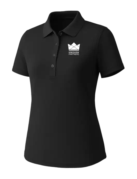 Callaway Womens Core Black Performance Polo w/Kingsview Partners Logo