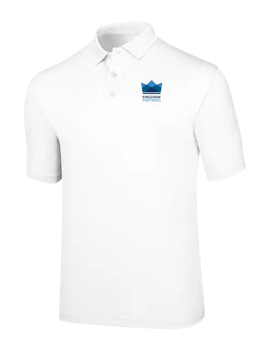 Callaway Opti-Dri White Chev Polo w/Kingsview Partners Logo