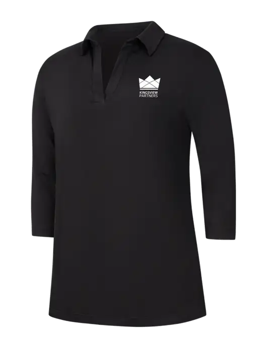 Womens Black Luxe Knit Tunic w/Kingsview Partners Logo