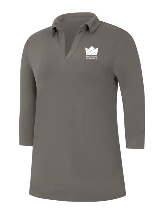 Womens Dark Grey Luxe Knit Tunic w/Kingsview Partners Logo