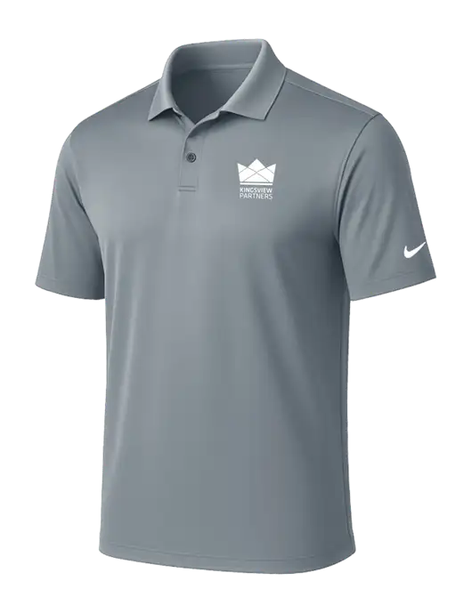 NIKE Medium Grey Victory Solid Polo w/Kingsview Partners Logo
