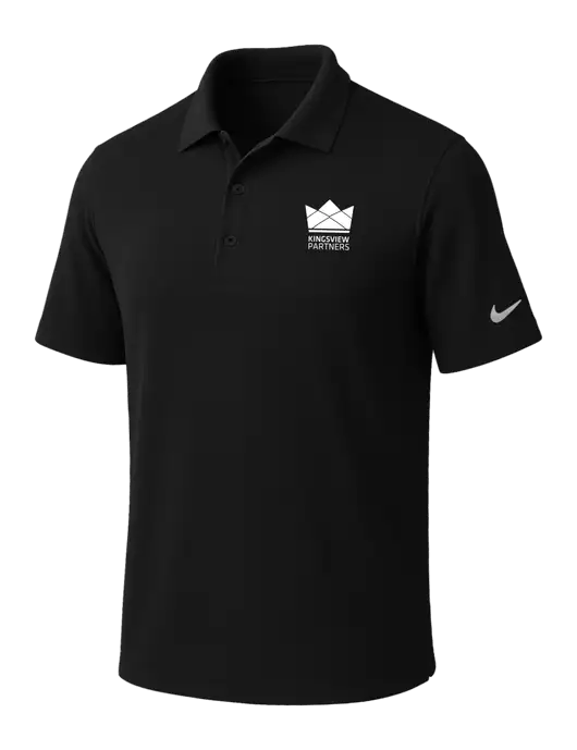 NIKE Black Dri-Fit Micro Pique Polo w/Kingsview Partners Logo