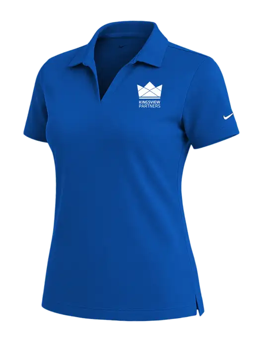 NIKE Royal Womens Dri-Fit Micro Pique Polo w/Kingsview Partners Logo