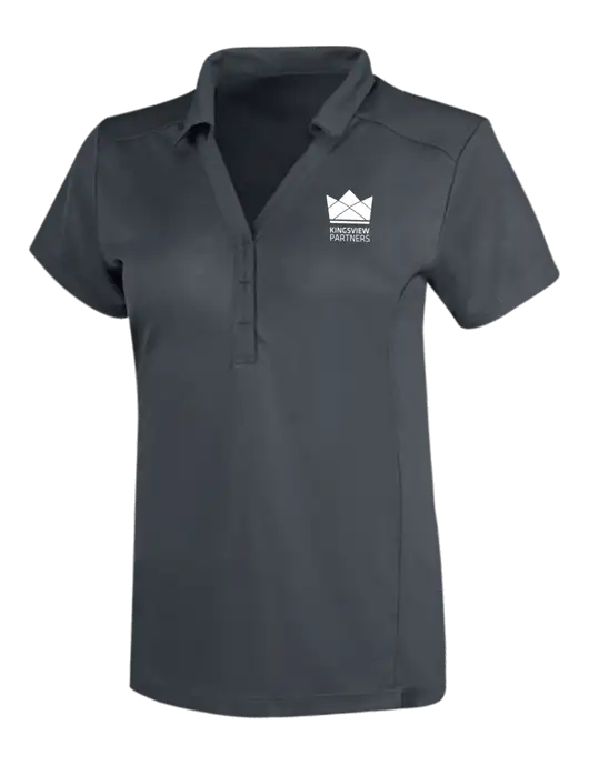 OGIO Dark Grey Womens Framework Polo w/Kingsview Partners Logo
