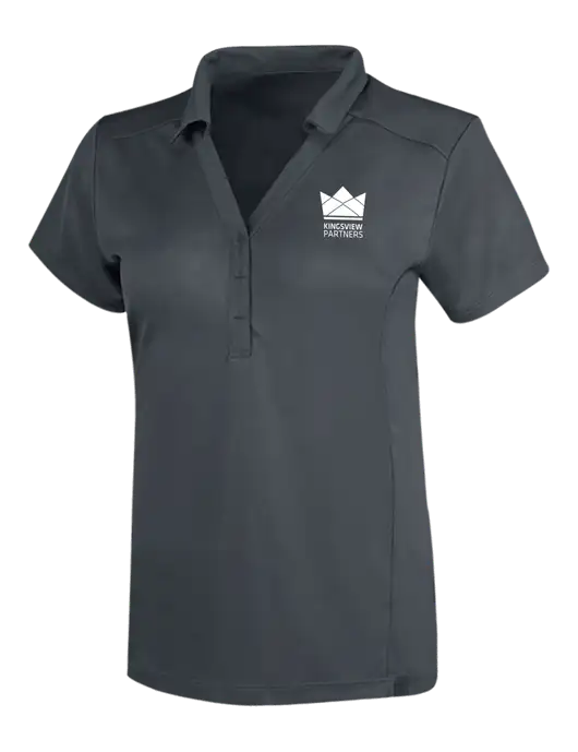 OGIO Dark Grey Womens Framework Polo w/Kingsview Partners Logo