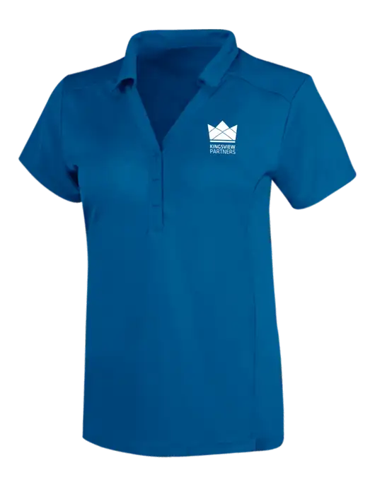 OGIO Royal Blue Womens Framework Polo w/Kingsview Partners Logo