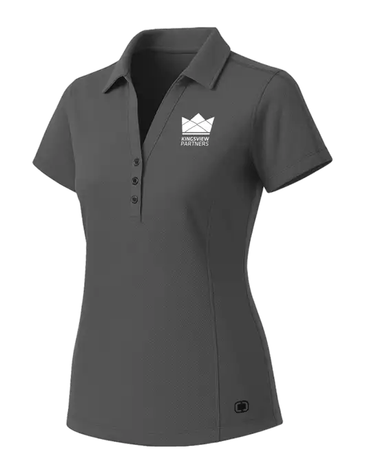 OGIO Womens Medium Grey ONYX Polo w/Kingsview Partners Logo