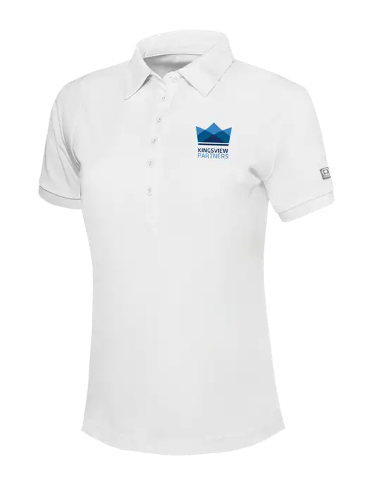OGIO Womens Bright White Jewel Polo w/Kingsview Partners Logo