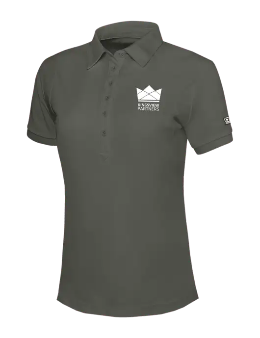 OGIO Womens Medium Grey Jewel Polo w/Kingsview Partners Logo