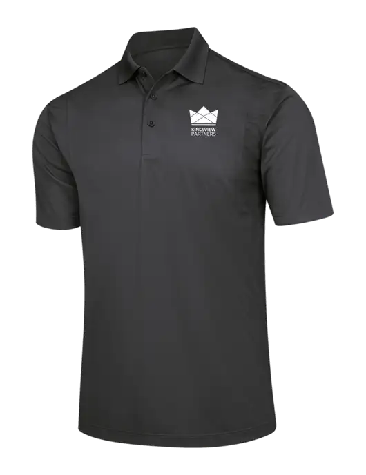 Dark Grey Micropique Sport-Wick Polo w/Kingsview Partners Logo