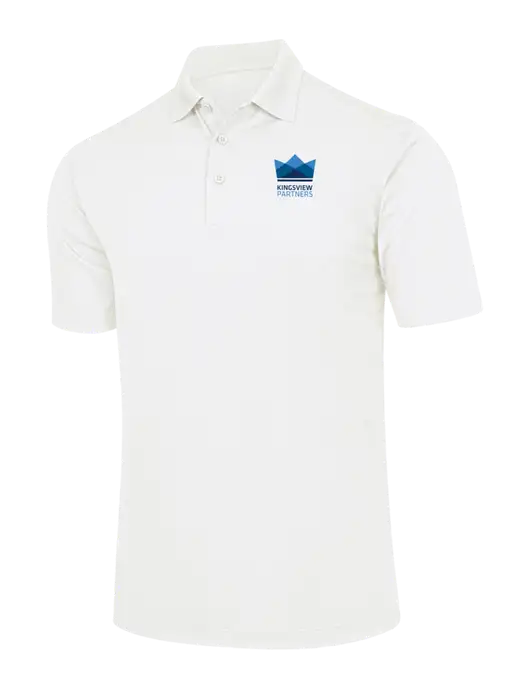 White Micropique Sport-Wick Polo w/Kingsview Partners Logo