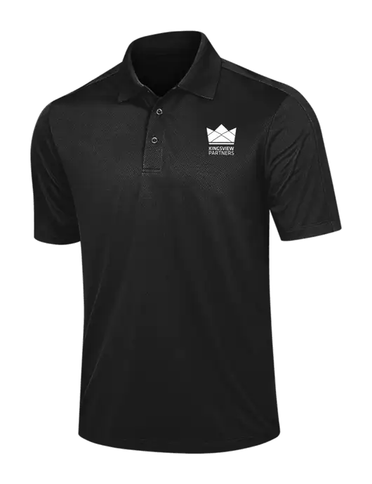 Black Diamond Textured Jacquard Polo w/Kingsview Partners Logo