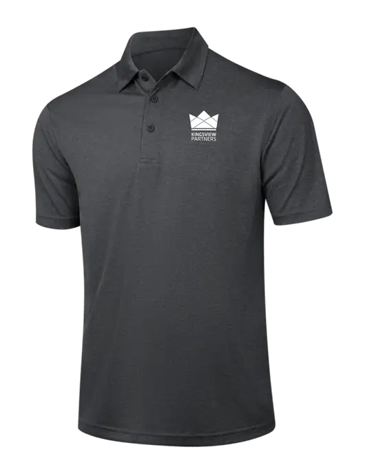Dark Grey Heather Contender Polo w/Kingsview Partners Logo