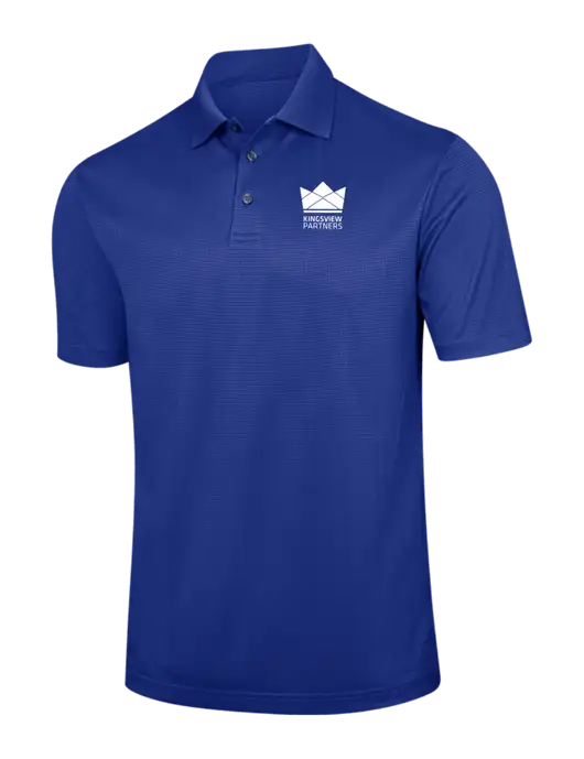 Dark Royal Blue Performance Fine Jacquard Polo w/Kingsview Partners Logo