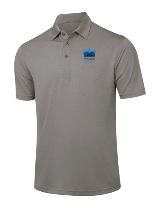 Medium Grey Heather Contender Polo w/Kingsview Partners Logo