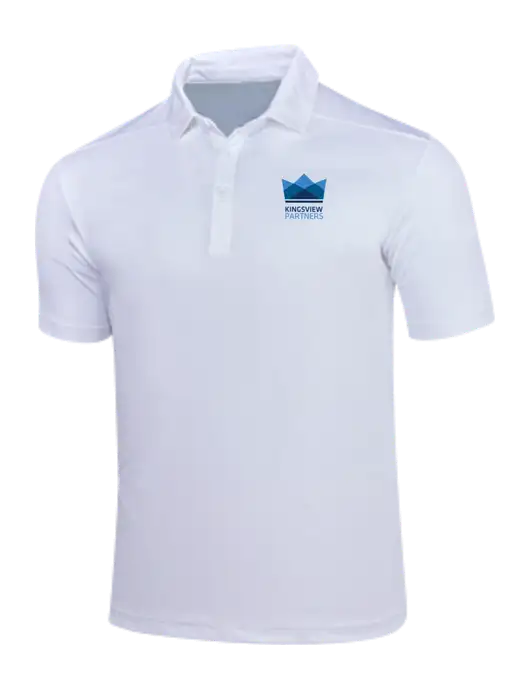 White Posi-UV Pro Polo w/Kingsview Partners Logo