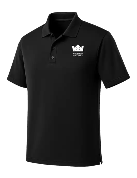 Black Dry Zone UV Micro Mesh Polo w/Kingsview Partners Logo