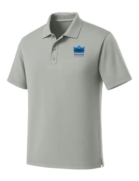 Light Grey Dry Zone UV Micro Mesh Polo w/Kingsview Partners Logo