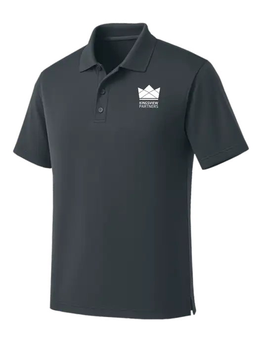 Dark Grey Dry Zone UV Micro Mesh Polo w/Kingsview Partners Logo