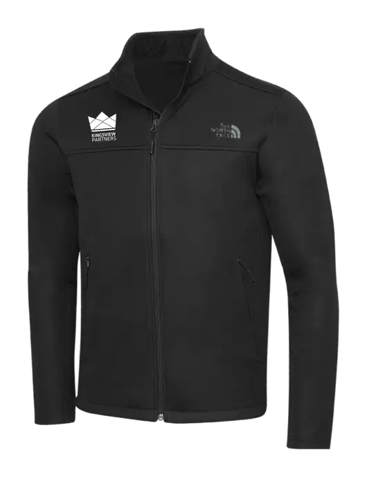 North Face Black Ridgewall Soft Shell Jacket w/Kingsview Partners Logo