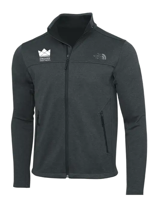 North Face Dark Grey Heather Ridgewall Soft Shell Jacket w/Kingsview Partners Logo