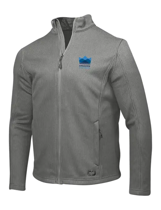 OGIO Medium Grey Grit Fleece Jacket w/Kingsview Partners Logo