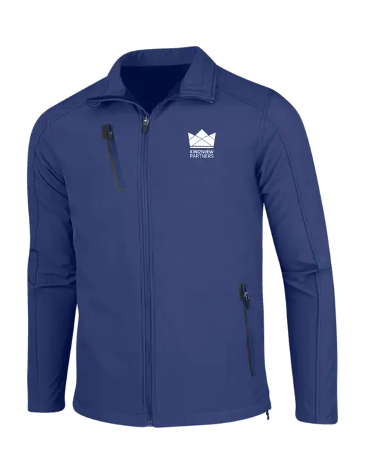 Dark Royal Welded Softshell Jacket w/Kingsview Partners Logo