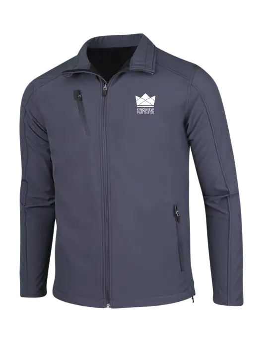 Dark Grey Welded Softshell Jacket w/Kingsview Partners Logo