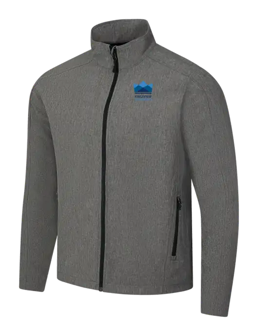 Medium Grey Heather Core Soft Shell Jacket w/Kingsview Partners Logo