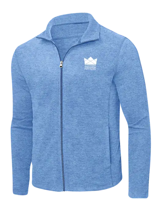 Light Royal Heather Microfleece Full-Zip Jacket w/Kingsview Partners Logo
