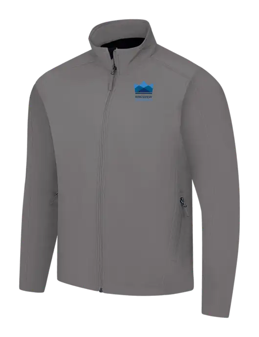 Medium Grey Core Soft Shell Jacket w/Kingsview Partners Logo