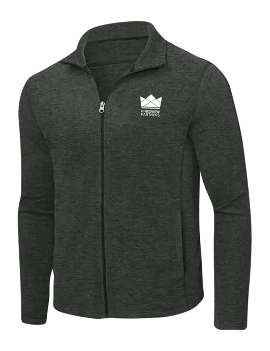 Charcoal Heather Microfleece Full-Zip Jacket w/Kingsview Partners Logo
