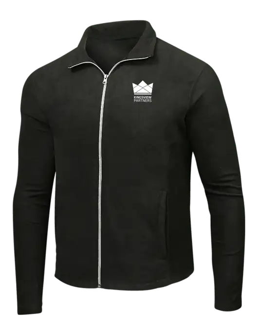 Black Microfleece Jacket w/Kingsview Partners Logo