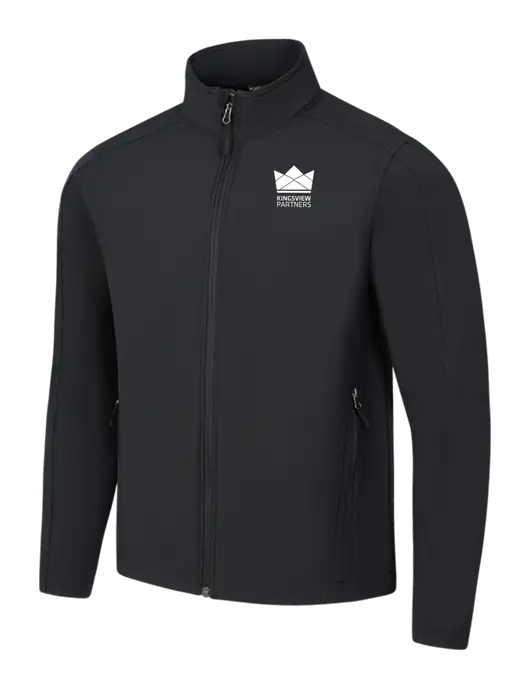 Black Core Soft Shell Jacket w/Kingsview Partners Logo