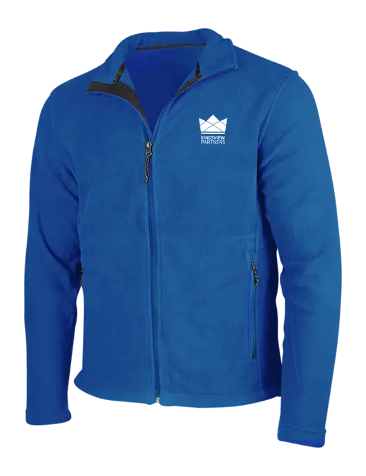 Dark Royal Fleece Jacket w/Kingsview Partners Logo