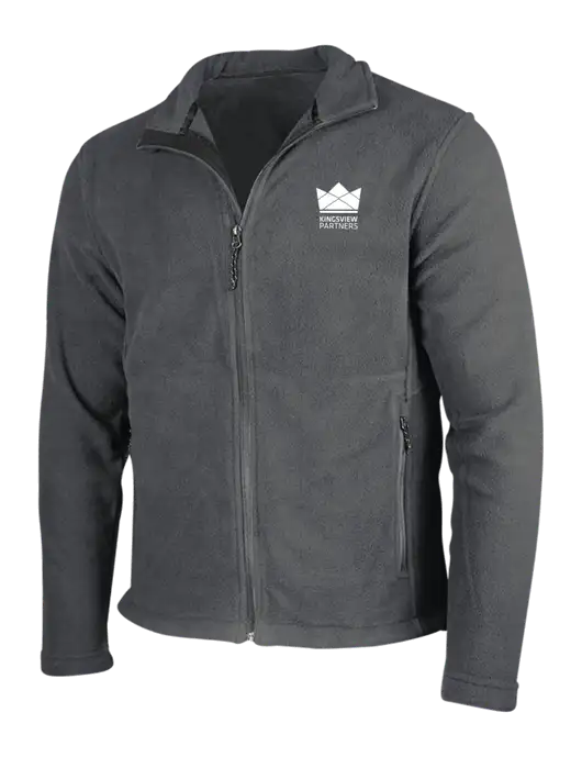 Dark Grey Fleece Jacket w/Kingsview Partners Logo