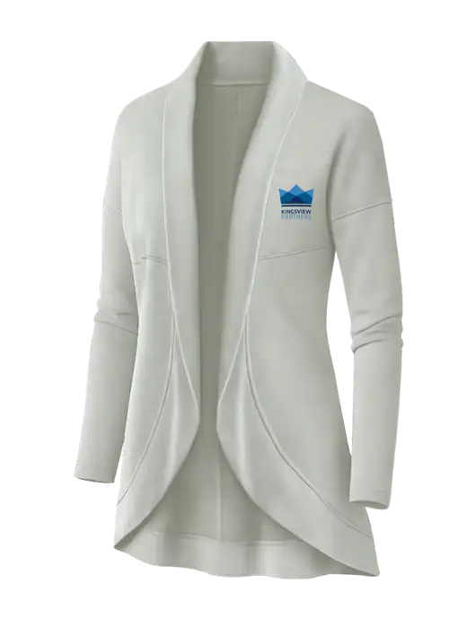OGIO Ivory Snow Womens Luuma Cocoon Fleece w/Kingsview Partners Logo