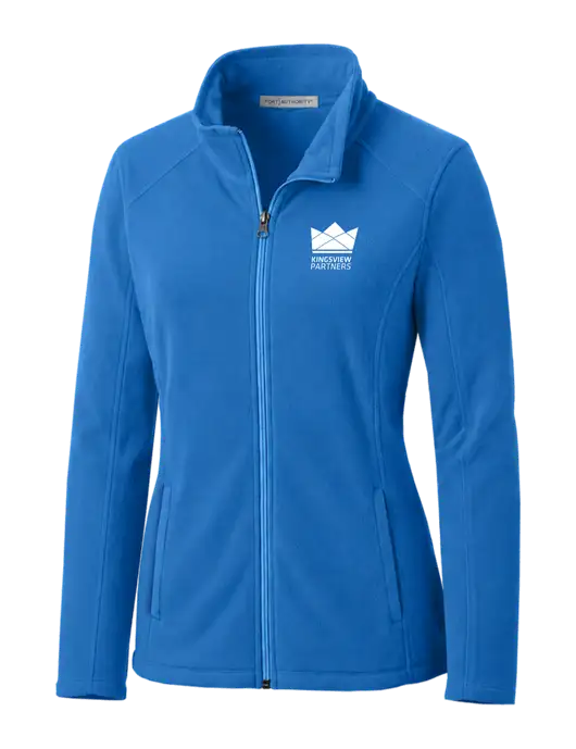 Light Royal Womens Microfleece Jacket w/Kingsview Partners Logo