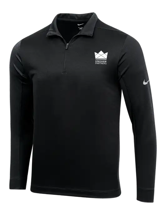 NIKE Black Dry 1/2 Zip Cover-Up w/Kingsview Partners Logo