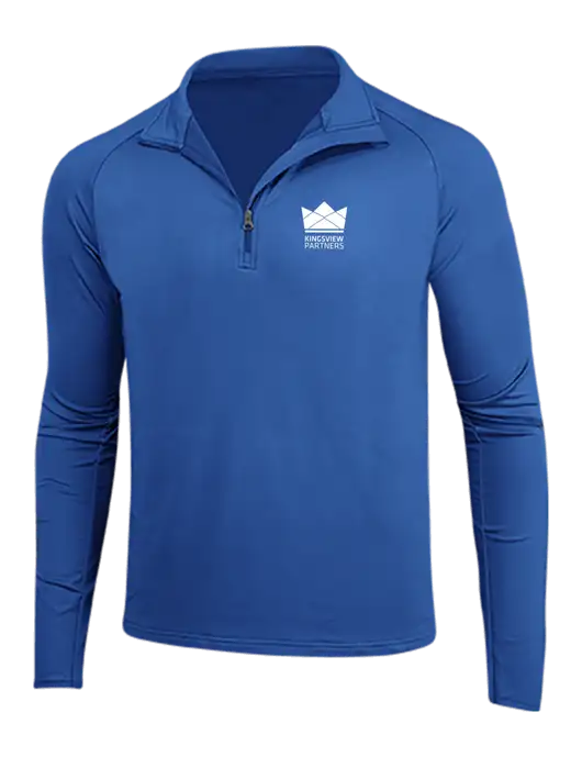 Dark Royal Sport Wick Stretch 1/4 Zip Pullover w/Kingsview Partners Logo
