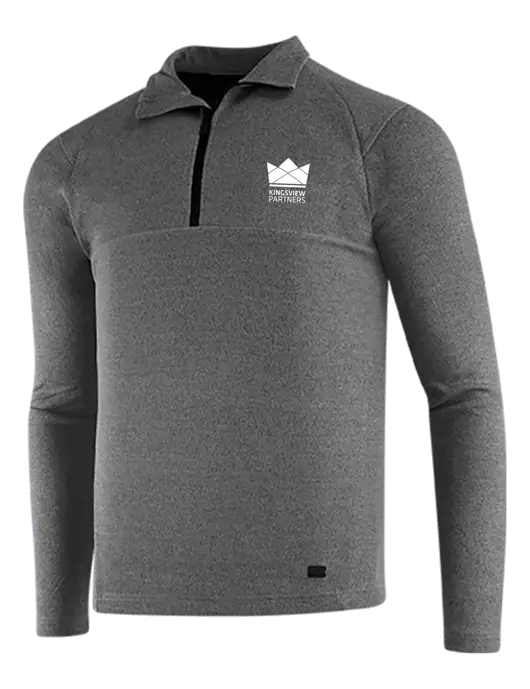 OGIO Dark Grey Heather Transition 1/4 Zip Pullover w/Kingsview Partners Logo