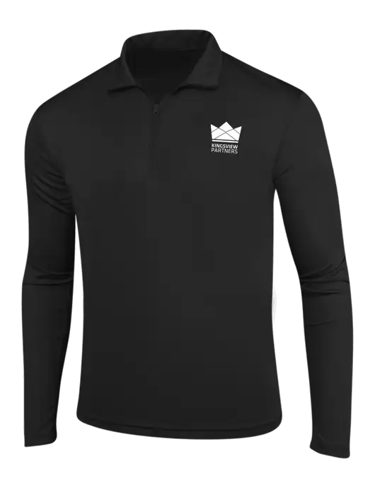 Black PosiCharge Competitor 1/4 Zip Pullover w/Kingsview Partners Logo
